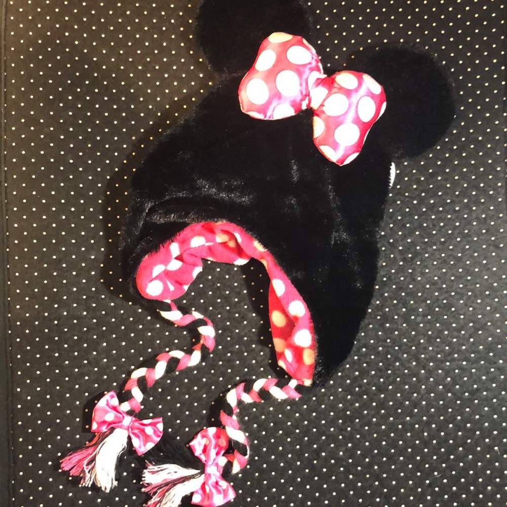 Disney Minnie Ears w/Bow Adult Size Winter Hat